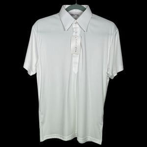 Collars & Co Polo Shirt Mens Small White Dress Collar Point Office Preppy Career